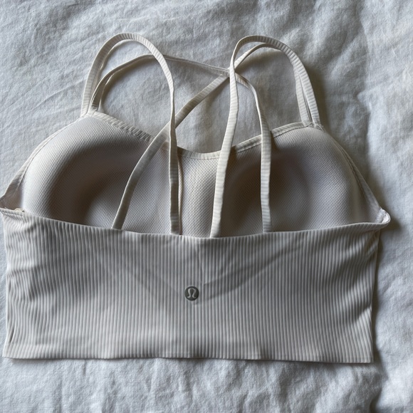 Lululemon Like a Cloud Longline Bra, White, Size 10 - Picture 3 of 6